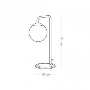 Lámpara de mesa Moteo Blanco+Oro