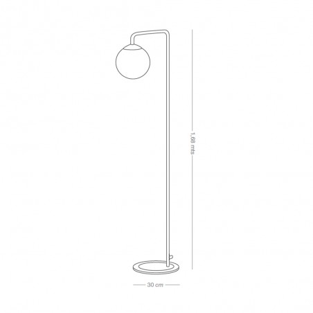 Floor Lamp Moteo Black-Chrome