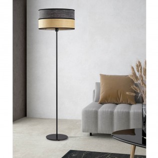 Lámpara de pie Wood Negro