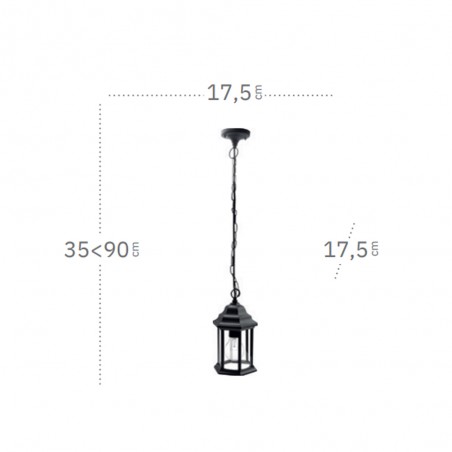 Outdoor pendant lamp Pollux
