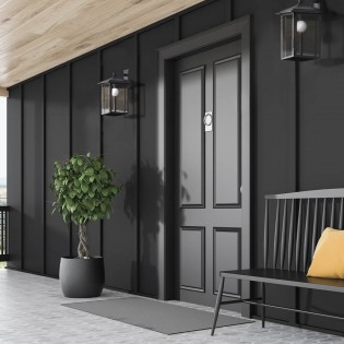 APLIQUE PARED RONDA 1XE27-60W IP23 NEGRO