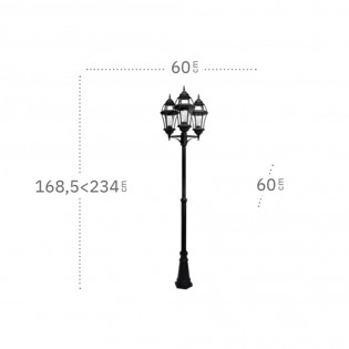 Outdoor Post Lamp Becrux (3 Lights)