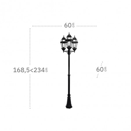 Farola de exterior Becrux (3 Luces)
