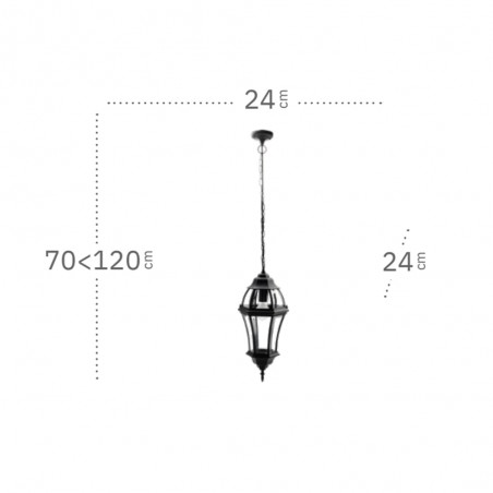 Outdoor pendant lamp Becrux
