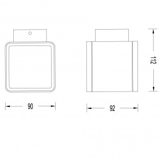 Outdoor LED Wall Lamp Antop (2x6W)