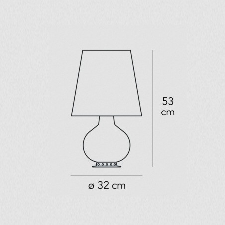 Replacement table lamp lampshade Fontana White Medium