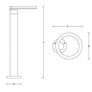 Baliza IP54 Satur led 8W