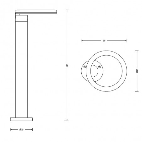 Baliza IP54 Satur led 8W