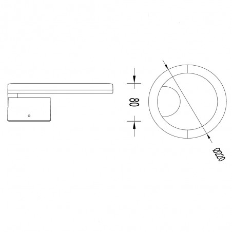 Outdoor LED Wall Lamp Saturn (8W)