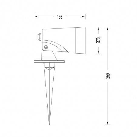 Aplique y baliza IP65 Put led 12W