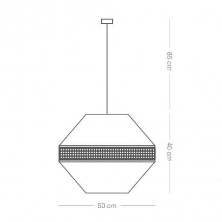 Lámpara de techo Cabolino Gris