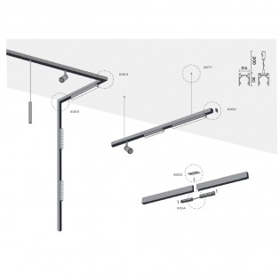 Carril magnético de superficie Magneto 48V. (1 metro)