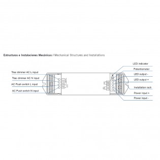 Controlador TRIAC 12-48V para carril magnético Magneto