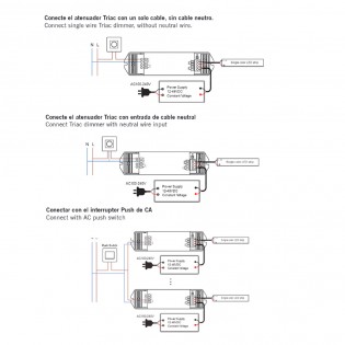 Controlador TRIAC 12-48V para carril magnético Magneto