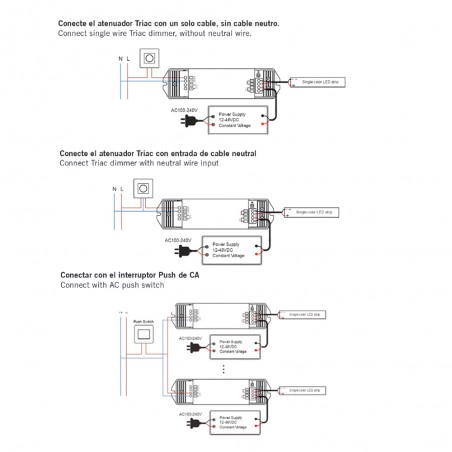 Controlador TRIAC 12-48V para carril magnético Magneto