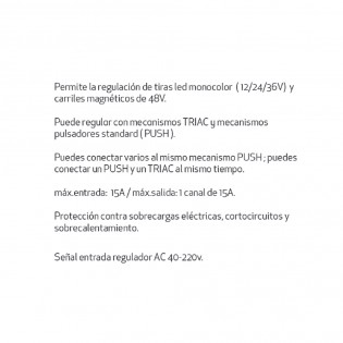 Controlador TRIAC 12-48V para carril magnético Magneto