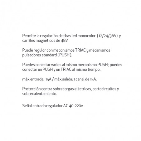 Controlador TRIAC 12-48V para carril magnético Magneto