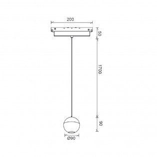 Foco LED colgante magnético Magneto Bola (10W)