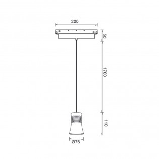 Foco LED colgante magnético Magneto Pagoda (12W)