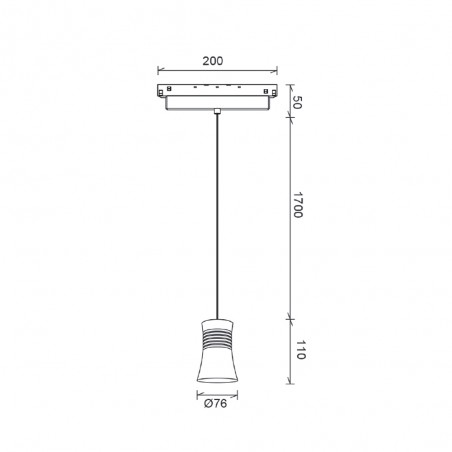 Foco LED colgante magnético Magneto Pagoda (12W)