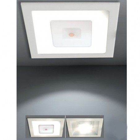 Quadratische LED-Einbauleuchte Eye square (7+7W)