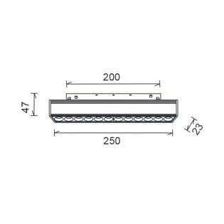 Foco LED magnético Magneto Lineal (12W)