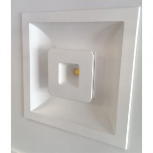 Quadratische LED-Einbauleuchte Eye square (7+7W)