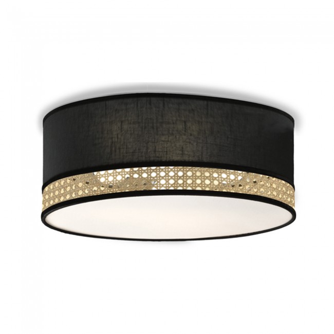 Ceiling Flush Light Falenea Black 45 (3 lights)