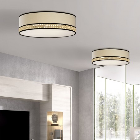 Ceiling Flush Light Falenea Beige 60 (4 lights)