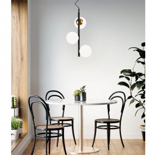 Ceiling Lamp Merasi Black+Copper (3 lights)