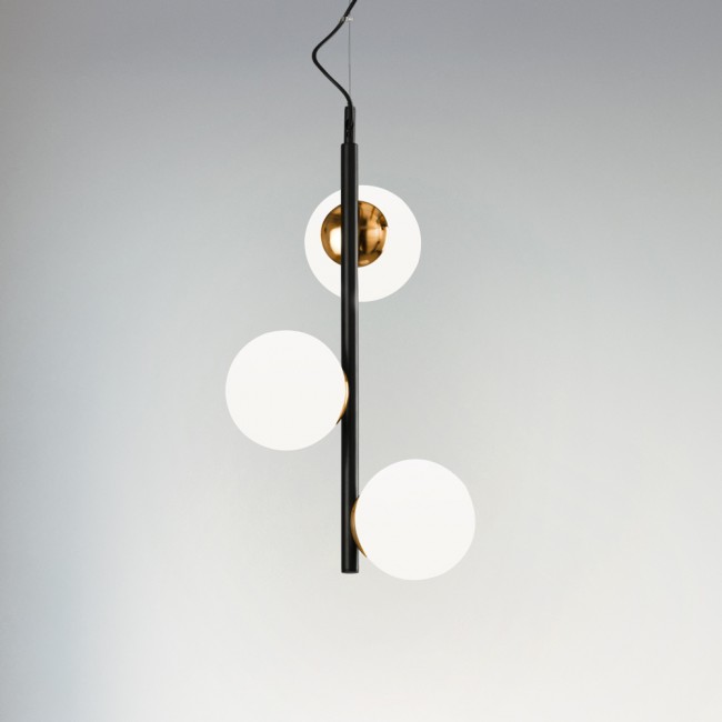 Ceiling Lamp Merasi Black+Copper (3 lights)