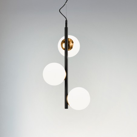 Ceiling Lamp Merasi Black+Copper (3 lights)