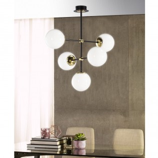 Ceiling Light Merasi Black-Gold (5 lights)