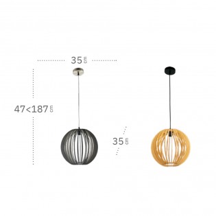 Ceiling lamp Bubinga