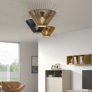 Ceiling Fluhs Light Cerlina Gold
