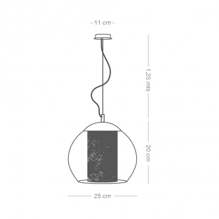 Pendant Lamp Bola Rafia 25