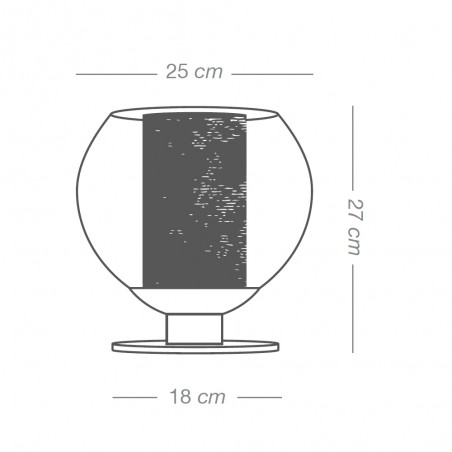 Table Lamp Bola Rafia 25