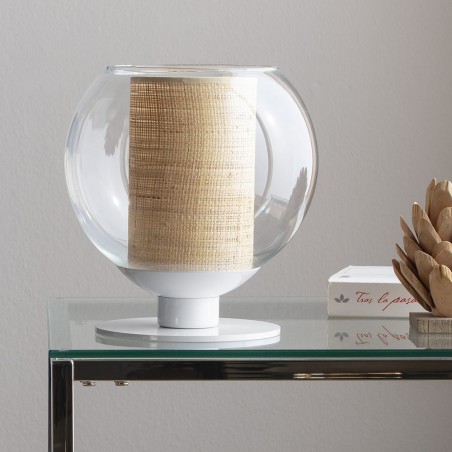 Table Lamp Bola Rafia 25