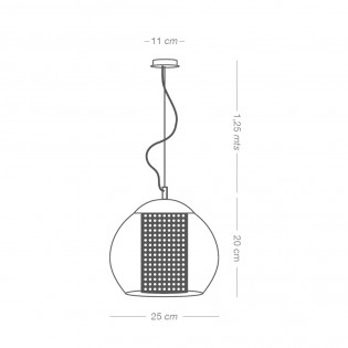 Ceiling lamp Bola Enea Natural 25