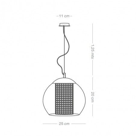 Ceiling lamp Bola Enea Natural 25