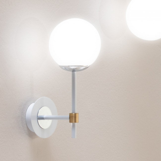 Aplique de pared Merasi Blanco-Cromo