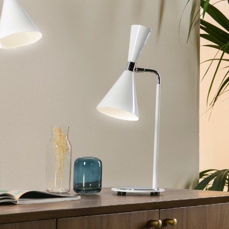 Table Lamp Supa White-Chrome