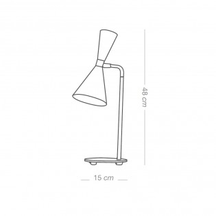 Table Lamp Supa White-Chrome
