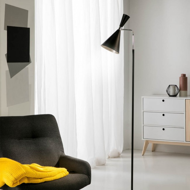 Floor Lamp Supa Black-Chrome