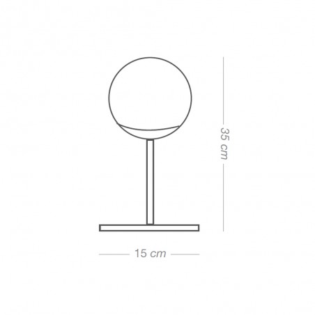 Lámpara de mesa Rodisa Negro-Cobre