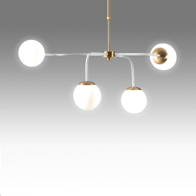 Ceiling Lamp Rodisa White-Gold (4 lights)