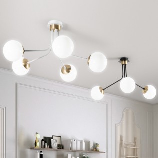 Ceiling Flush Lamp Rodisa Black-Gold (3 lights)