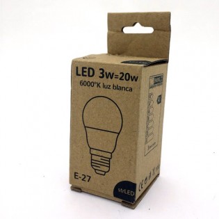 Kugelförmige LED-Glühbirne 3W (E27)