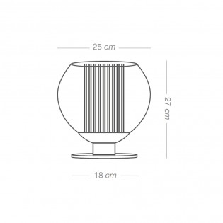 Lámpara de mesa Bola Cuerda 25