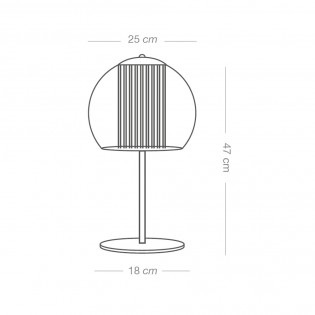 Lámpara de mesa Bola Cuerda Oro